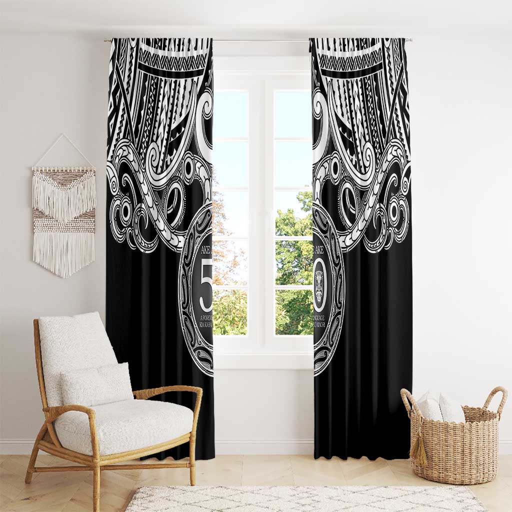 Kia Kaha Te Reo Maori New Zealand Window Curtain 50th Anniversary Ake Ake Ake - Aussie Hoodie
