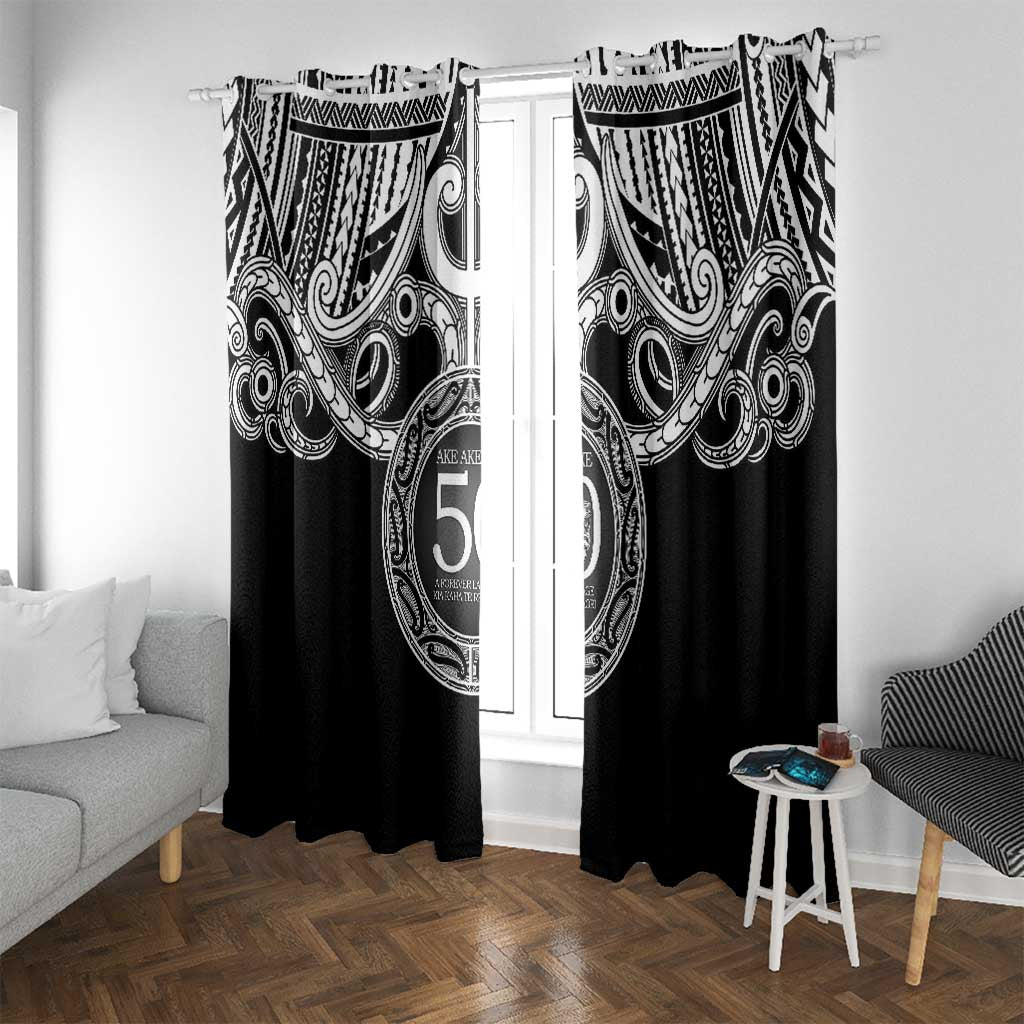 Kia Kaha Te Reo Maori New Zealand Window Curtain 50th Anniversary Ake Ake Ake - Aussie Hoodie
