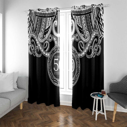 Kia Kaha Te Reo Maori New Zealand Window Curtain 50th Anniversary Ake Ake Ake - Aussie Hoodie