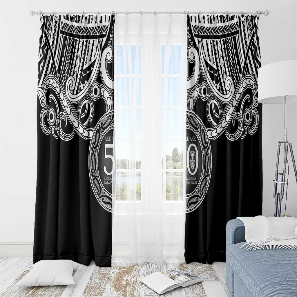 Kia Kaha Te Reo Maori New Zealand Window Curtain 50th Anniversary Ake Ake Ake - Aussie Hoodie