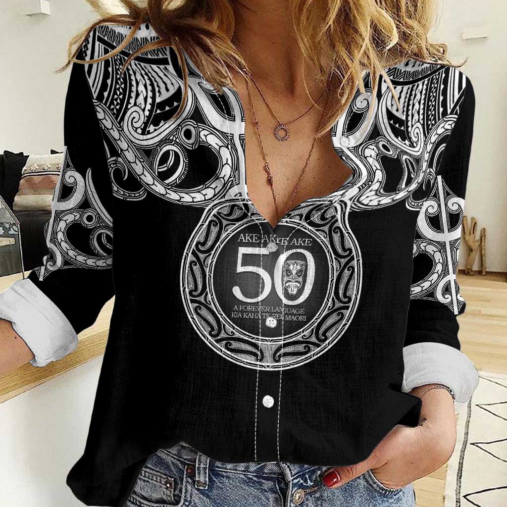 Kia Kaha Te Reo Maori New Zealand Women Casual Shirt 50th Anniversary Ake Ake Ake - Aussie Hoodie