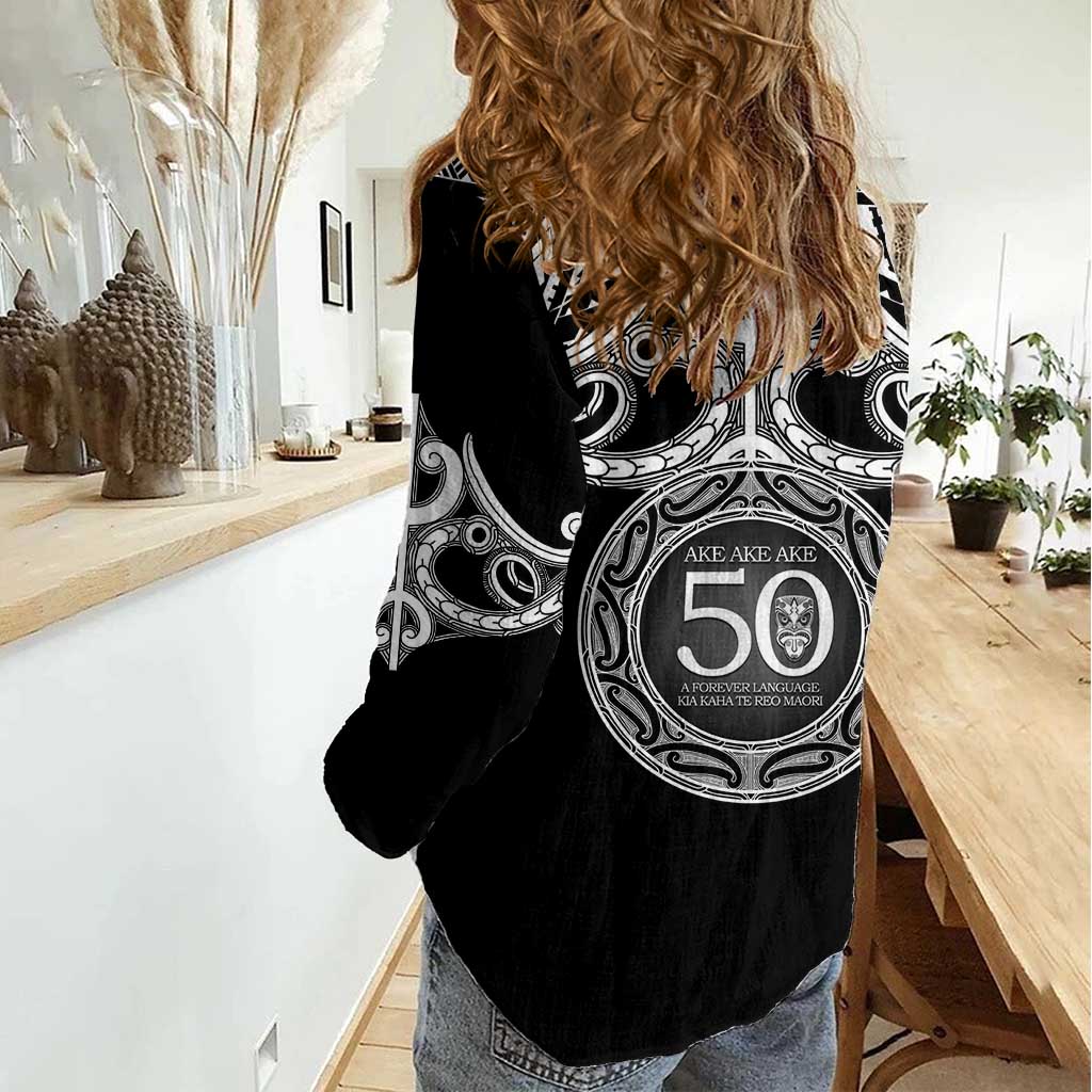 Kia Kaha Te Reo Maori New Zealand Women Casual Shirt 50th Anniversary Ake Ake Ake - Aussie Hoodie