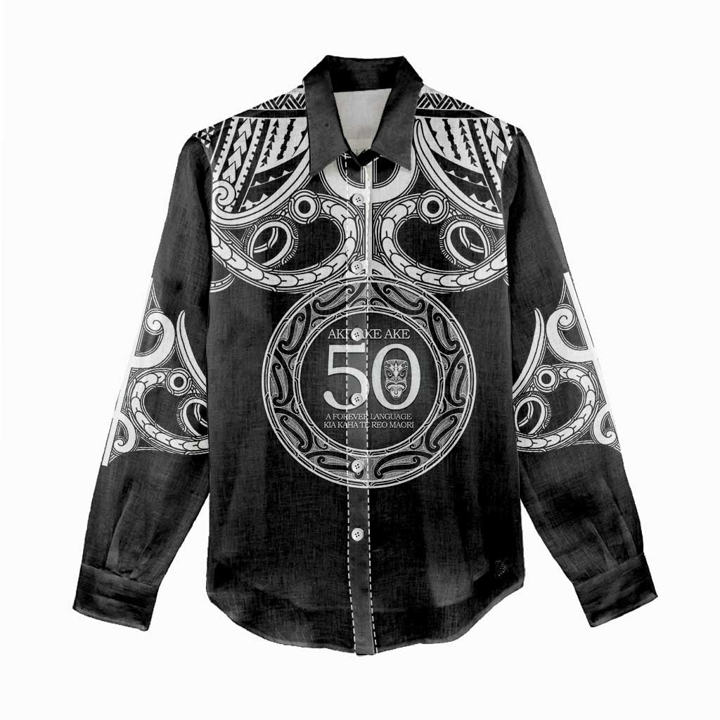 Kia Kaha Te Reo Maori New Zealand Women Casual Shirt 50th Anniversary Ake Ake Ake - Aussie Hoodie