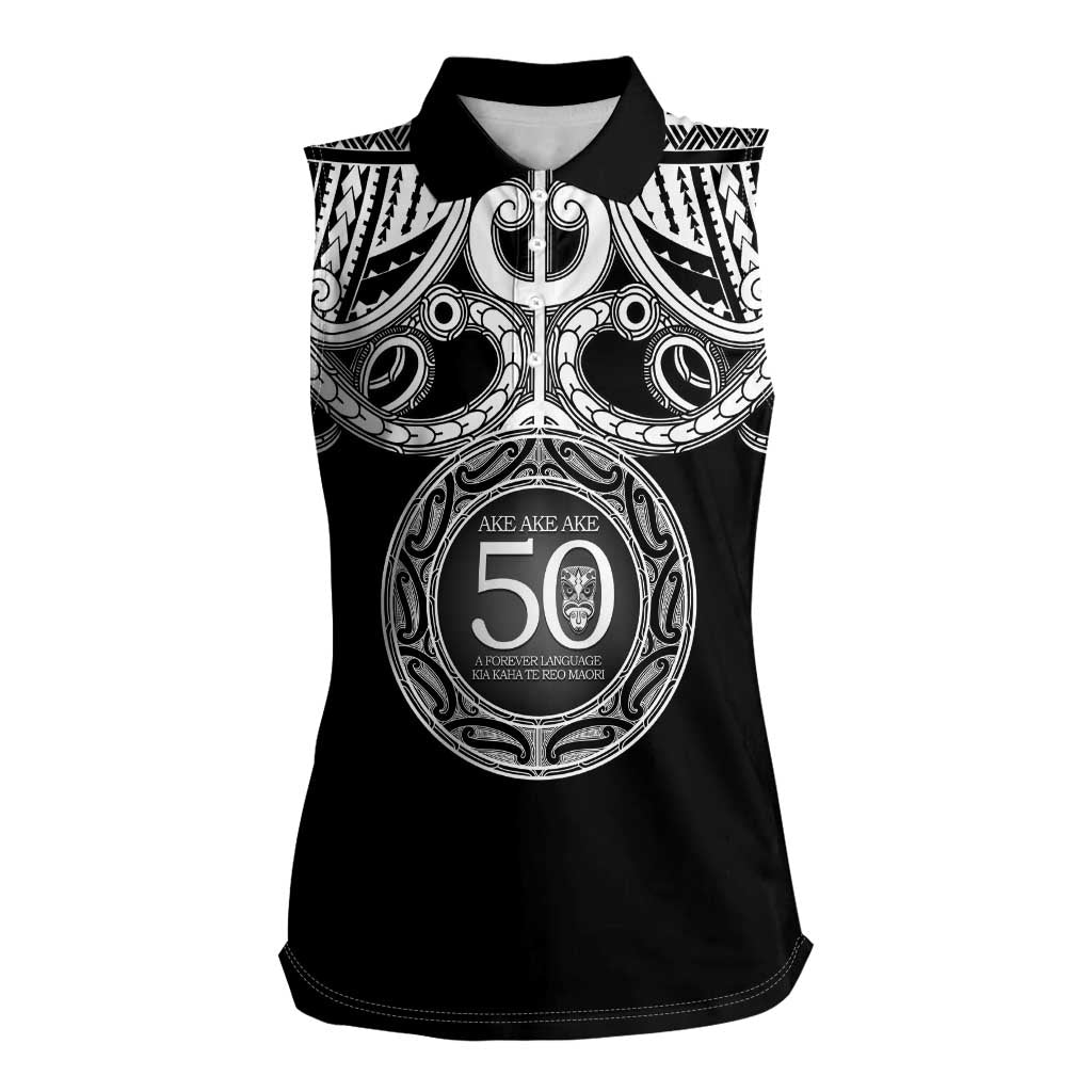 Kia Kaha Te Reo Maori New Zealand Women Sleeveless Polo Shirt 50th Anniversary Ake Ake Ake - Aussie Hoodie