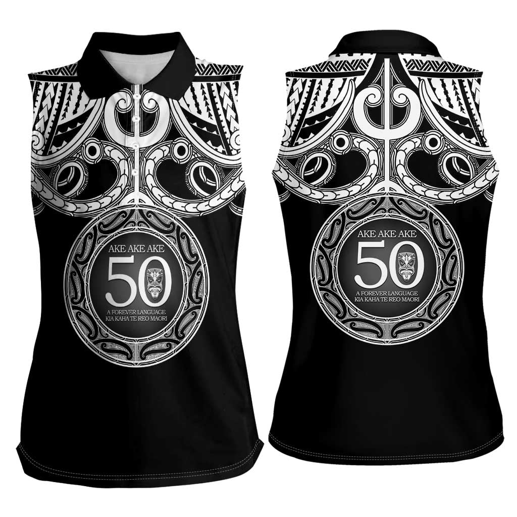 Kia Kaha Te Reo Maori New Zealand Women Sleeveless Polo Shirt 50th Anniversary Ake Ake Ake - Aussie Hoodie