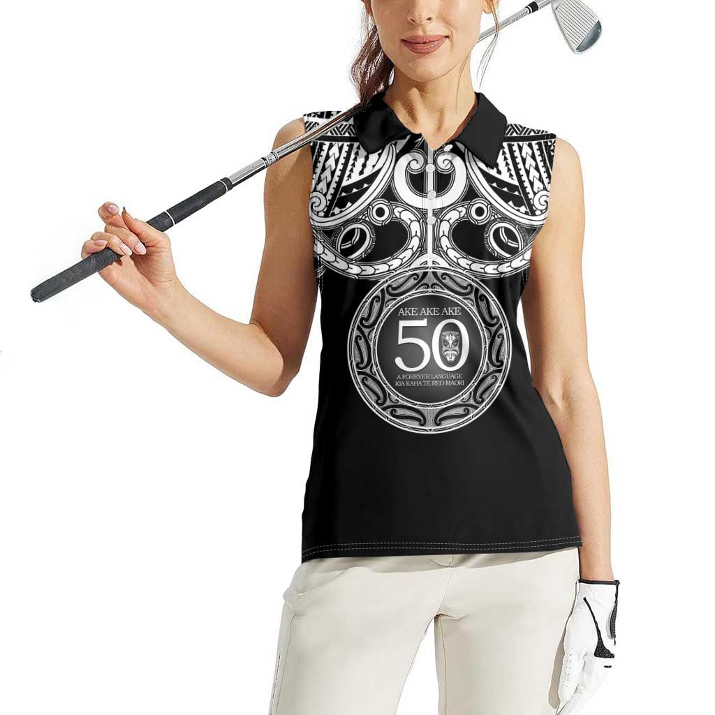 Kia Kaha Te Reo Maori New Zealand Women Sleeveless Polo Shirt 50th Anniversary Ake Ake Ake - Aussie Hoodie