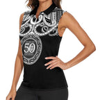 Kia Kaha Te Reo Maori New Zealand Women Sleeveless Polo Shirt 50th Anniversary Ake Ake Ake - Aussie Hoodie