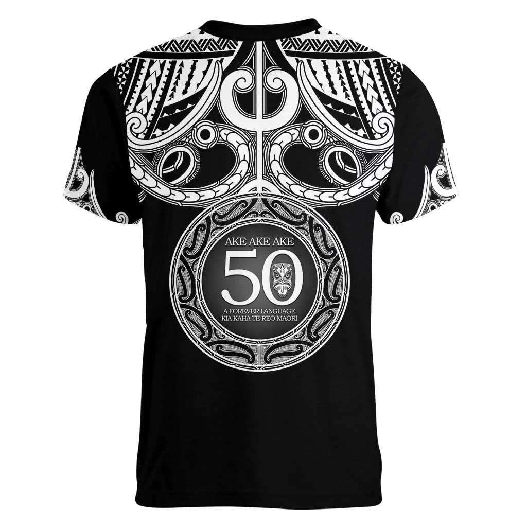 Kia Kaha Te Reo Maori New Zealand Women V-Neck T-Shirt 50th Anniversary Ake Ake Ake - Aussie Hoodie