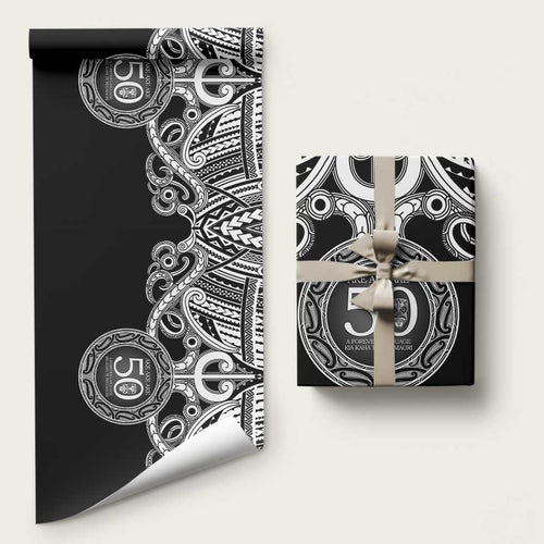 Kia Kaha Te Reo Maori New Zealand Wrapping Paper 50th Anniversary Ake Ake Ake - Aussie Hoodie