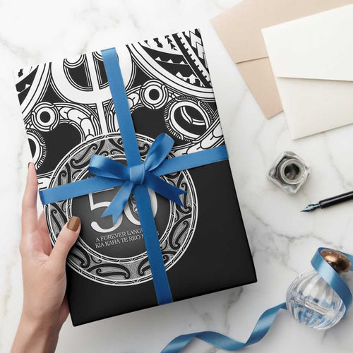 Kia Kaha Te Reo Maori New Zealand Wrapping Paper 50th Anniversary Ake Ake Ake - Aussie Hoodie