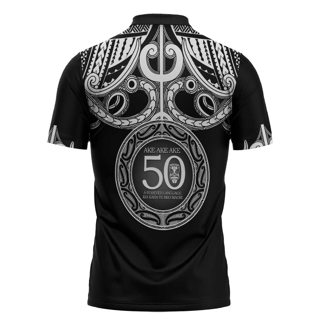 Kia Kaha Te Reo Maori New Zealand Zipper Polo Shirt 50th Anniversary Ake Ake Ake - Aussie Hoodie