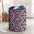 New Zealand Mawhero Taniko Motifs Laundry Basket Maori Poi Dance Costume Inspired