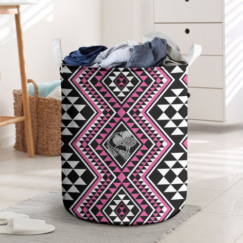 New Zealand Mawhero Taniko Motifs Laundry Basket Maori Poi Dance Costume Inspired