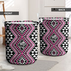 New Zealand Mawhero Taniko Motifs Laundry Basket Maori Poi Dance Costume Inspired