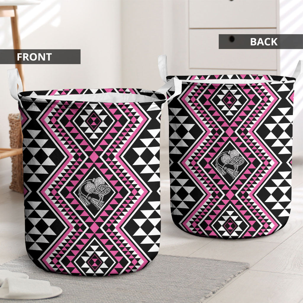 New Zealand Mawhero Taniko Motifs Laundry Basket Maori Poi Dance Costume Inspired