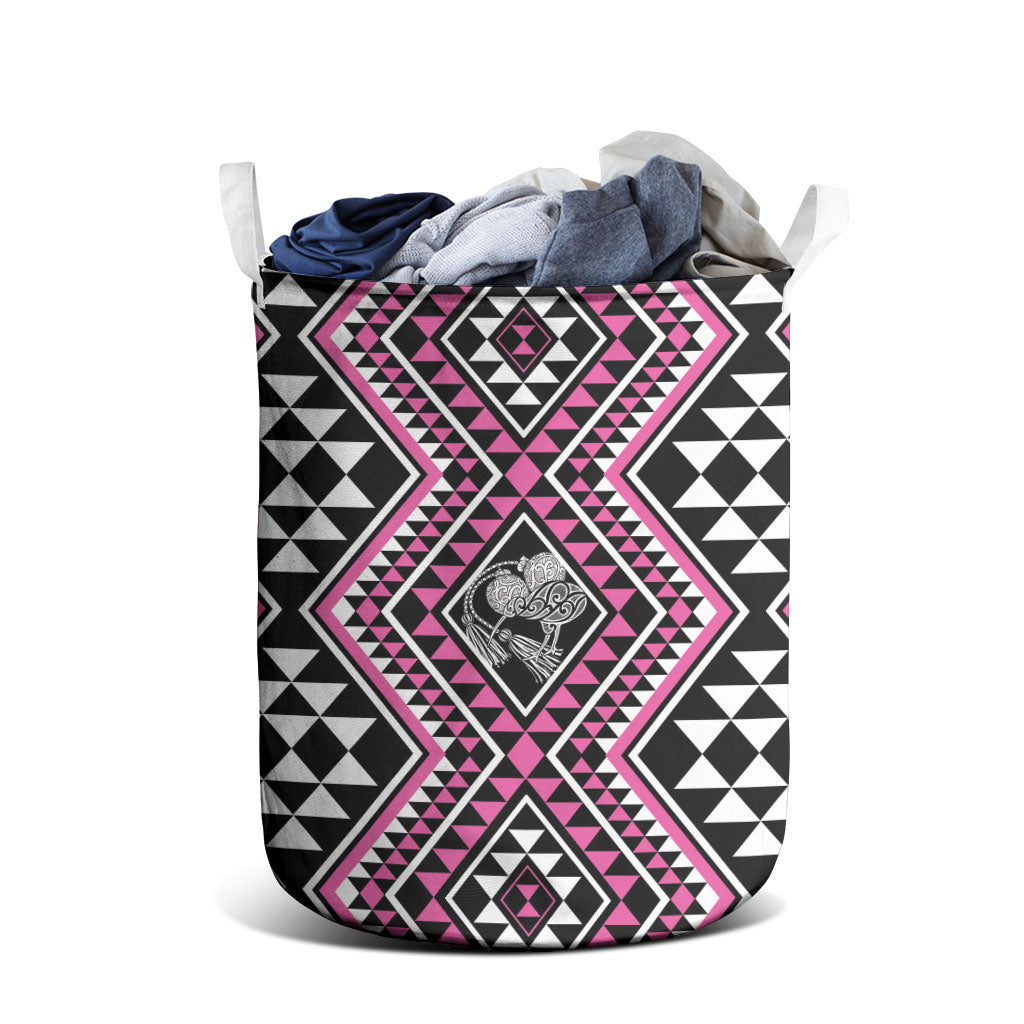 New Zealand Mawhero Taniko Motifs Laundry Basket Maori Poi Dance Costume Inspired