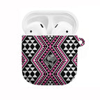 New Zealand Mawhero Taniko Motifs AirPods Case Maori Poi Dance Costume Inspired