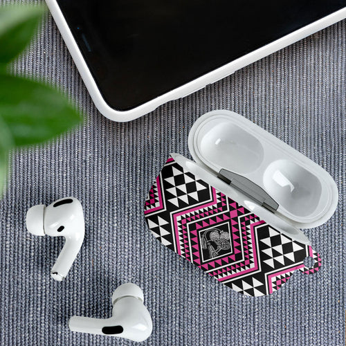 New Zealand Mawhero Taniko Motifs AirPods Case Maori Poi Dance Costume Inspired