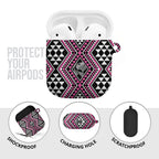 New Zealand Mawhero Taniko Motifs AirPods Case Maori Poi Dance Costume Inspired