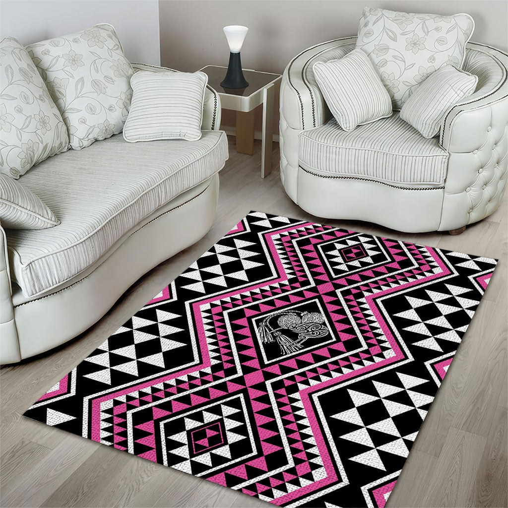 New Zealand Mawhero Taniko Motifs Area Rug Maori Poi Dance Costume Inspired