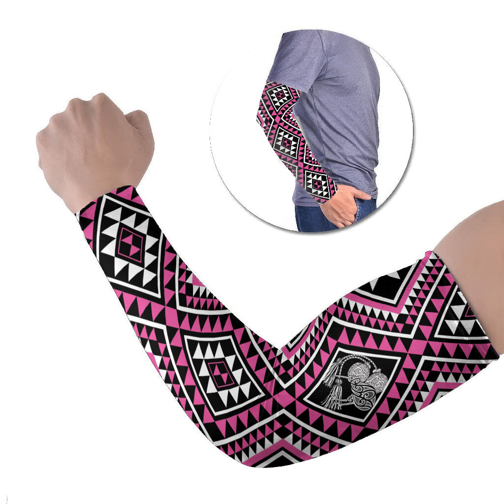 New Zealand Mawhero Taniko Motifs Arm Sleeves Maori Poi Dance Costume Inspired