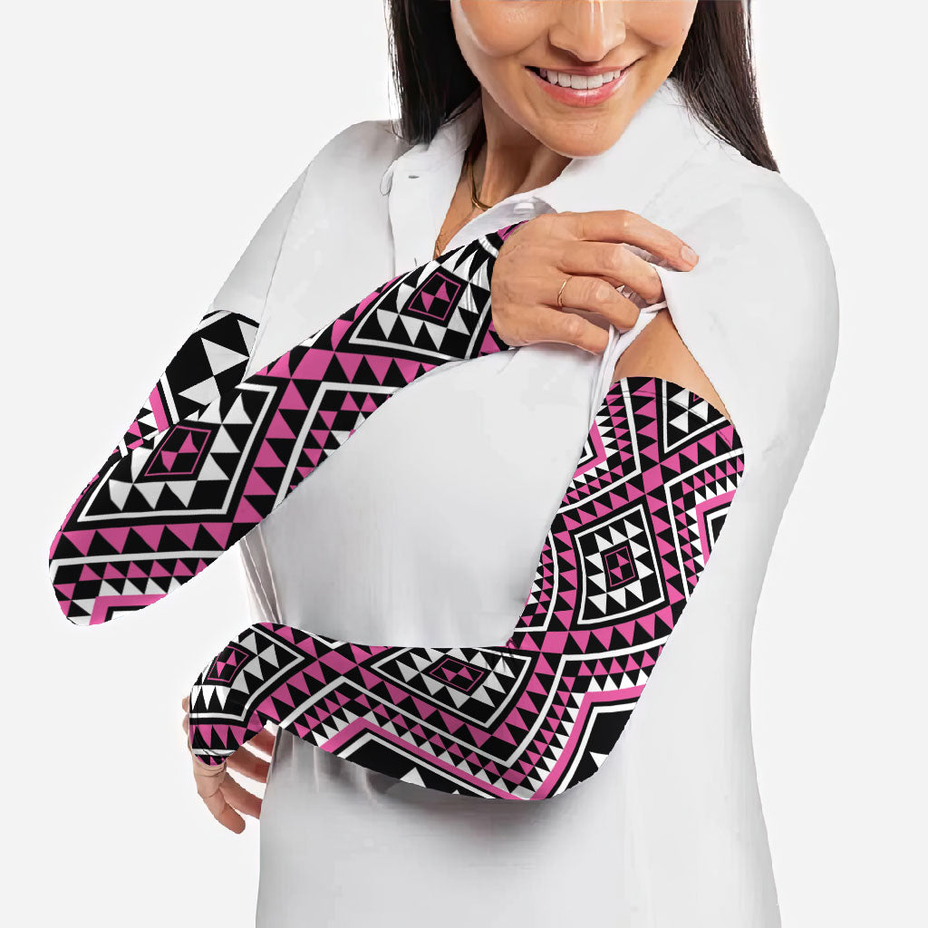 New Zealand Mawhero Taniko Motifs Arm Sleeves Maori Poi Dance Costume Inspired