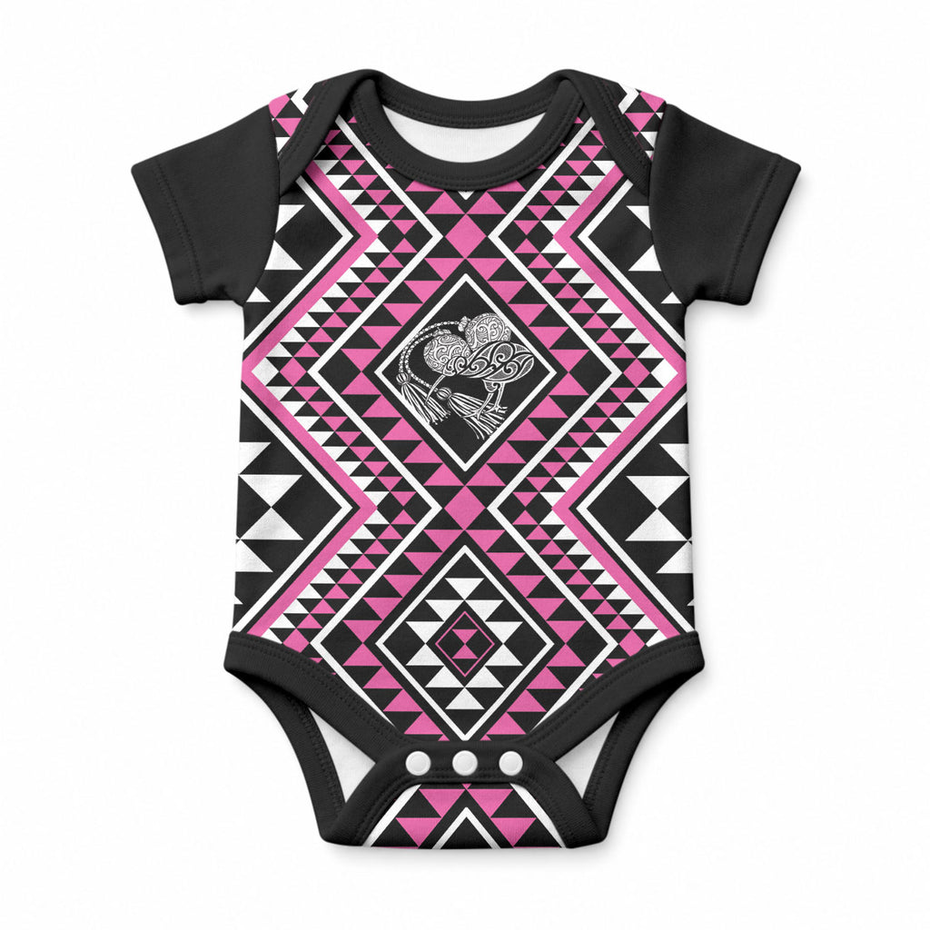 New Zealand Mawhero Taniko Motifs Baby Onesie Maori Poi Dance Costume Inspired