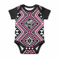 New Zealand Mawhero Taniko Motifs Baby Onesie Maori Poi Dance Costume Inspired