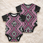 New Zealand Mawhero Taniko Motifs Baby Onesie Maori Poi Dance Costume Inspired