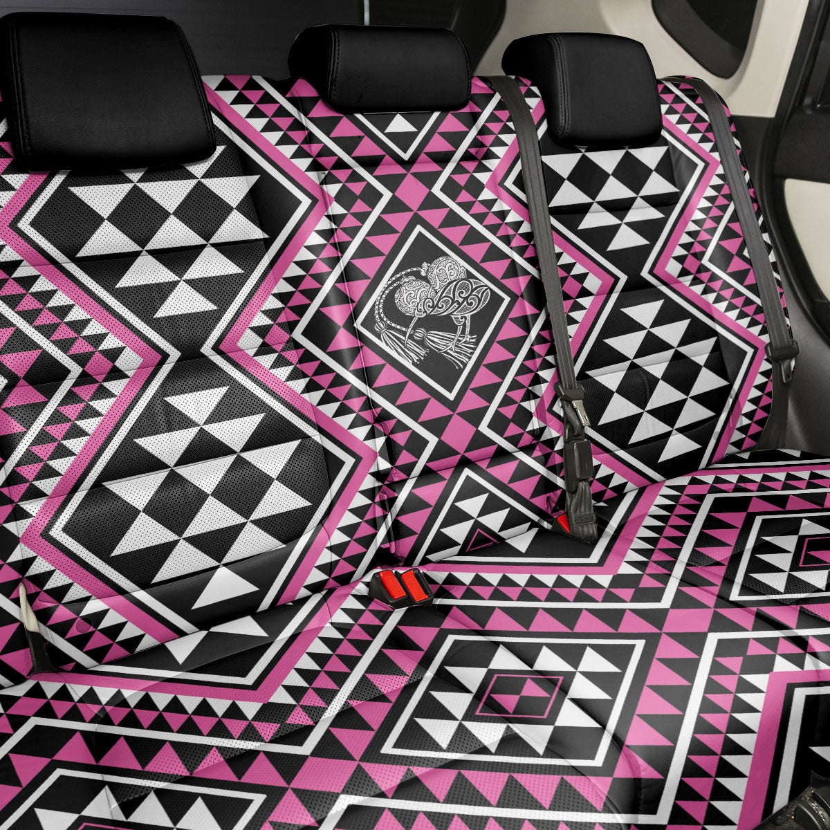 New Zealand Mawhero Taniko Motifs Back Car Seat Cover Maori Poi Dance Costume Inspired