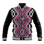 New Zealand Mawhero Taniko Motifs Baseball Jacket Maori Poi Dance Costume Inspired