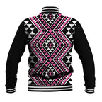 New Zealand Mawhero Taniko Motifs Baseball Jacket Maori Poi Dance Costume Inspired