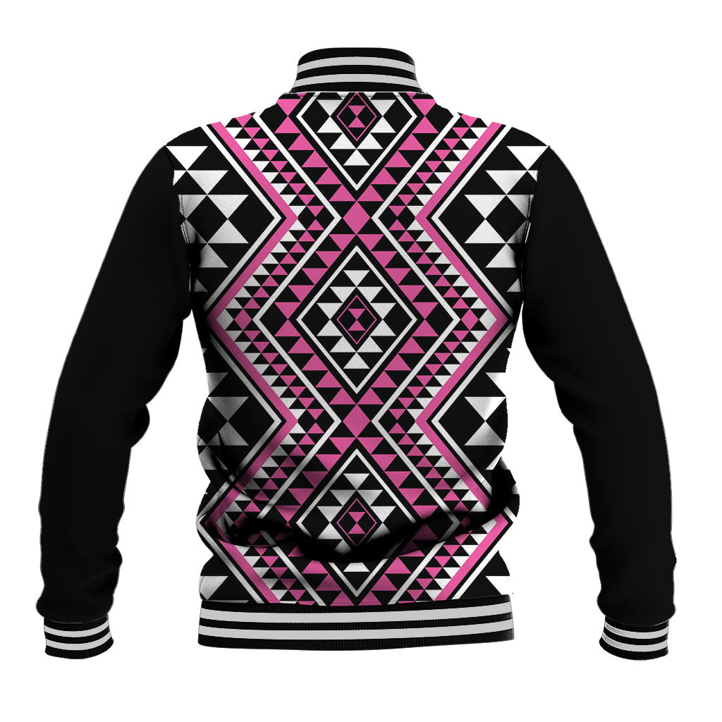 New Zealand Mawhero Taniko Motifs Baseball Jacket Maori Poi Dance Costume Inspired