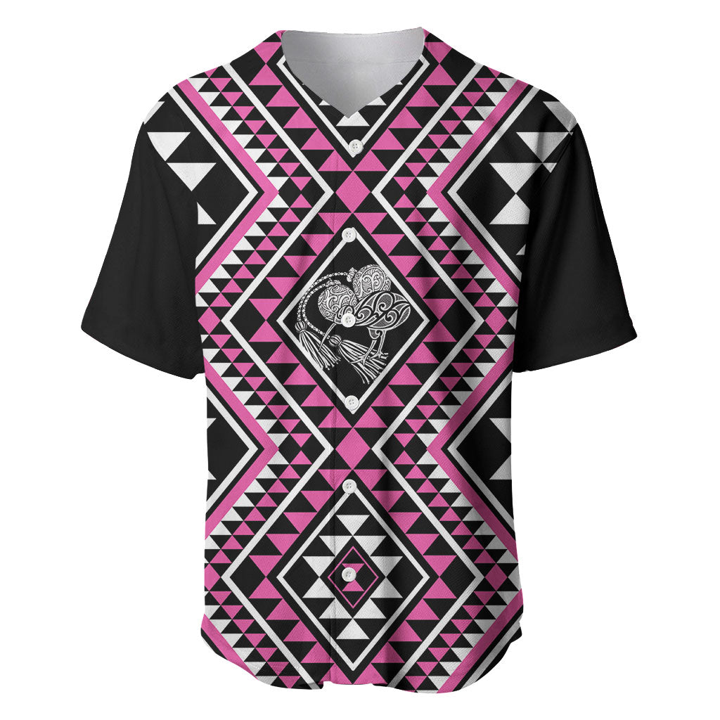 New Zealand Mawhero Taniko Motifs Baseball Jersey Maori Poi Dance Costume Inspired
