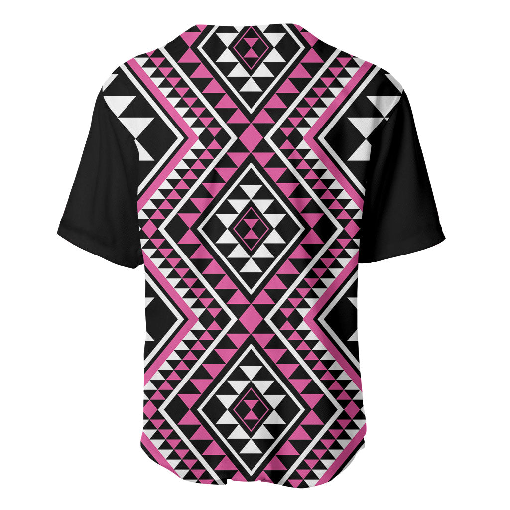 New Zealand Mawhero Taniko Motifs Baseball Jersey Maori Poi Dance Costume Inspired
