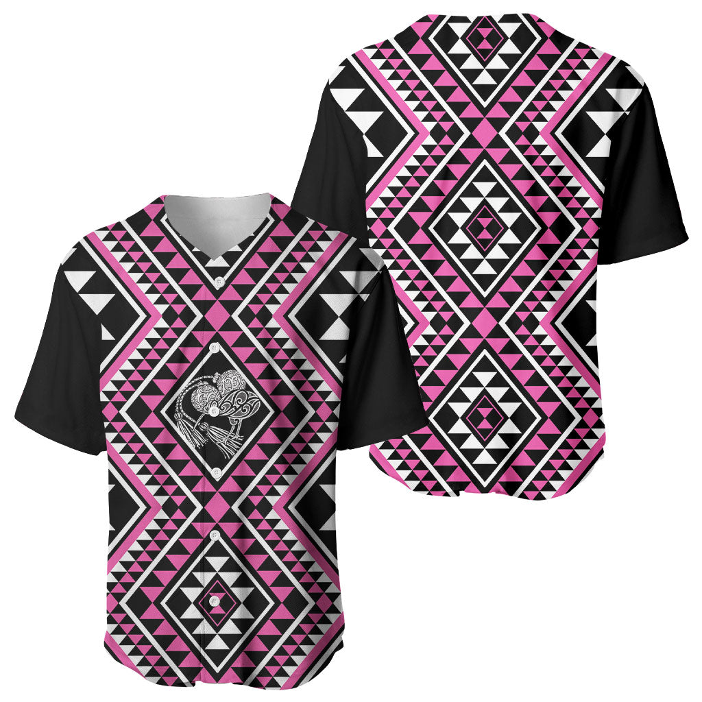 New Zealand Mawhero Taniko Motifs Baseball Jersey Maori Poi Dance Costume Inspired