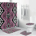 New Zealand Mawhero Taniko Motifs Bathroom Set Maori Poi Dance Costume Inspired