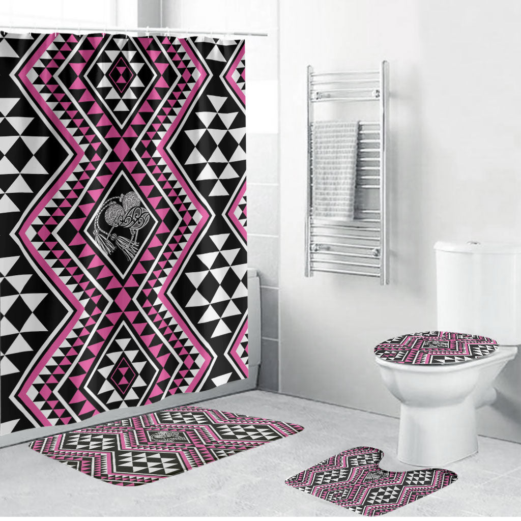 New Zealand Mawhero Taniko Motifs Bathroom Set Maori Poi Dance Costume Inspired