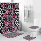 New Zealand Mawhero Taniko Motifs Bathroom Set Maori Poi Dance Costume Inspired