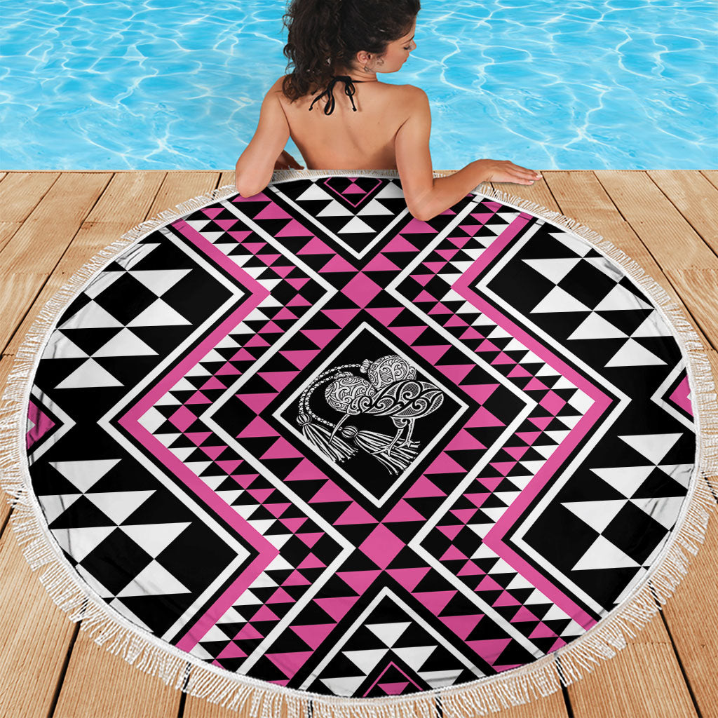 New Zealand Mawhero Taniko Motifs Beach Blanket Maori Poi Dance Costume Inspired