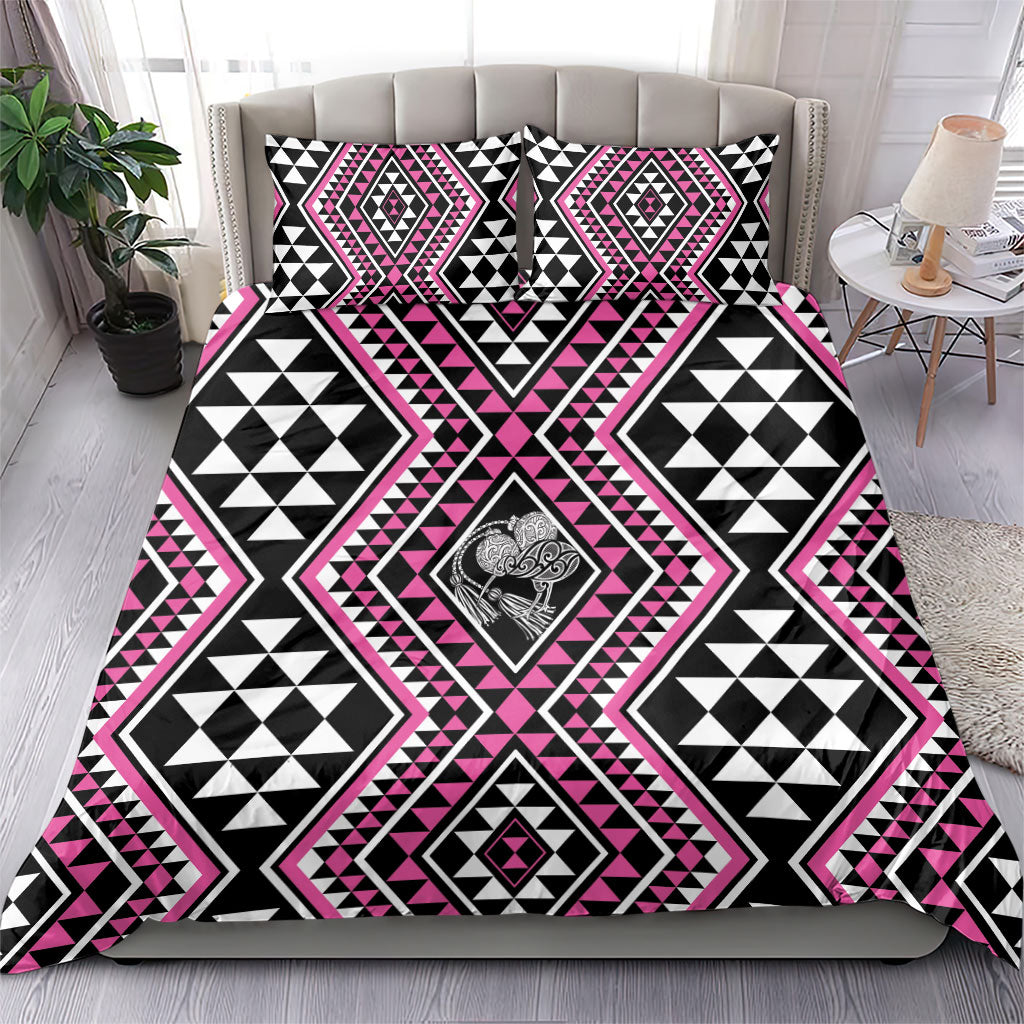 New Zealand Mawhero Taniko Motifs Bedding Set Maori Poi Dance Costume Inspired