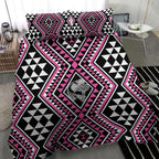New Zealand Mawhero Taniko Motifs Bedding Set Maori Poi Dance Costume Inspired