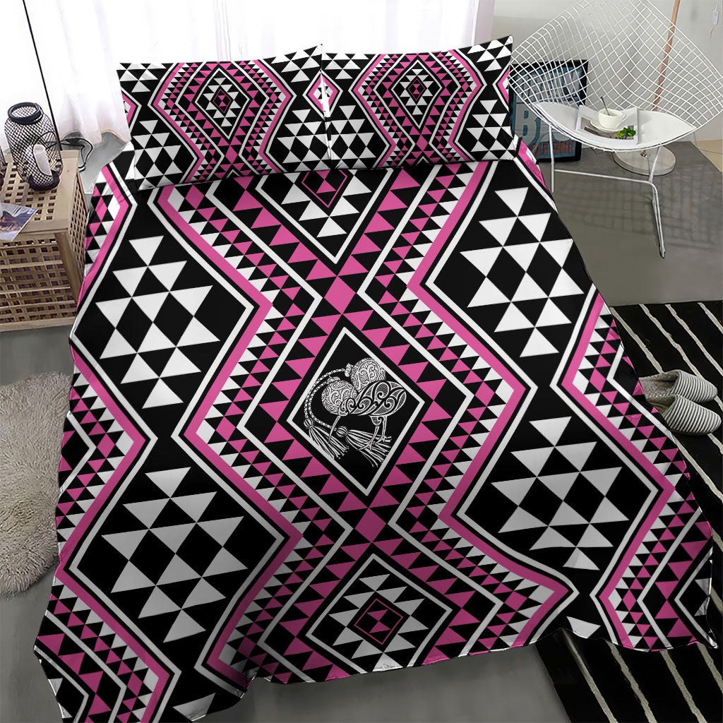 New Zealand Mawhero Taniko Motifs Bedding Set Maori Poi Dance Costume Inspired