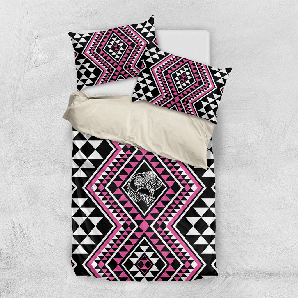 New Zealand Mawhero Taniko Motifs Bedding Set Maori Poi Dance Costume Inspired