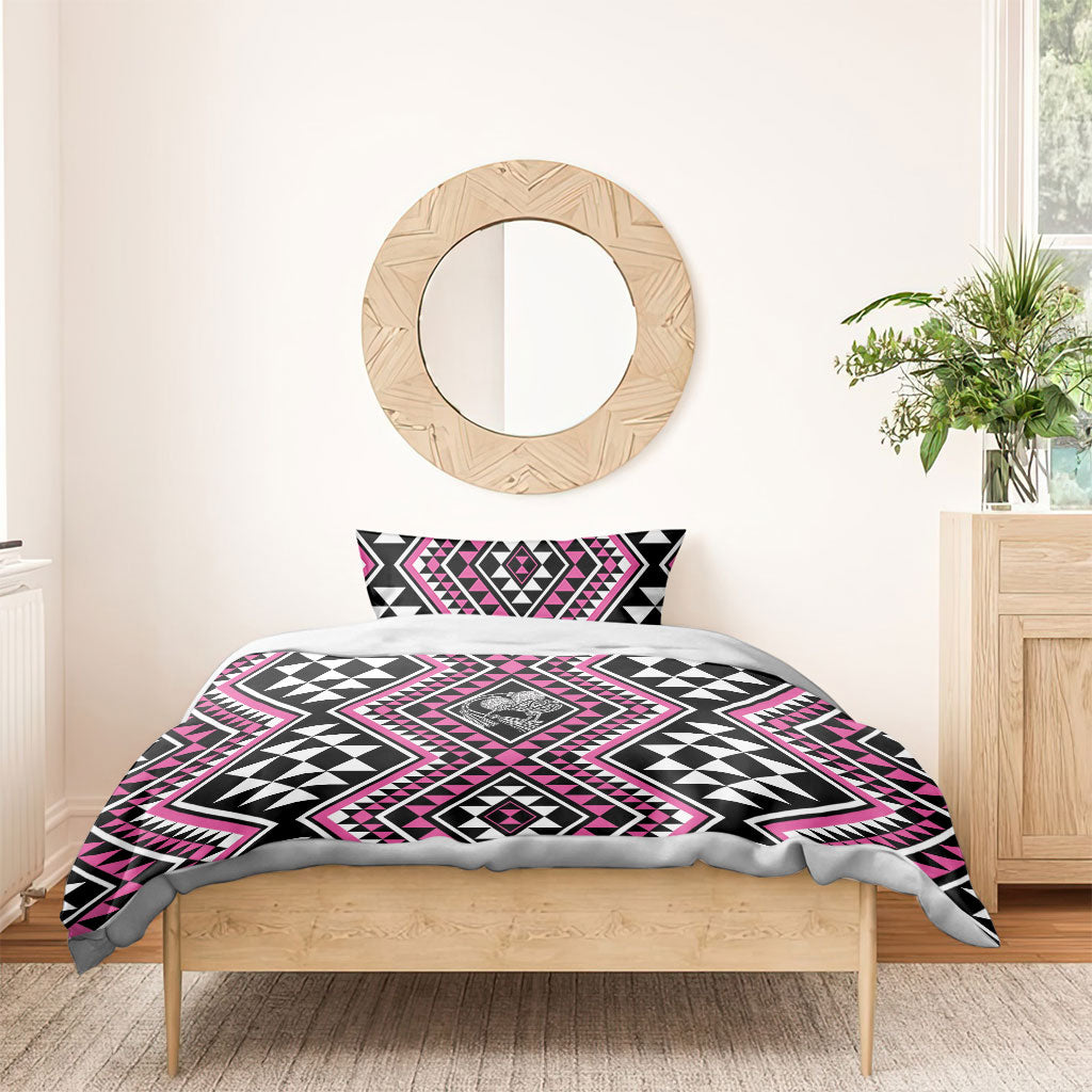 New Zealand Mawhero Taniko Motifs Bedding Set Maori Poi Dance Costume Inspired