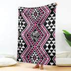 New Zealand Mawhero Taniko Motifs Blanket Maori Poi Dance Costume Inspired