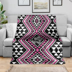 New Zealand Mawhero Taniko Motifs Blanket Maori Poi Dance Costume Inspired