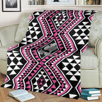 New Zealand Mawhero Taniko Motifs Blanket Maori Poi Dance Costume Inspired