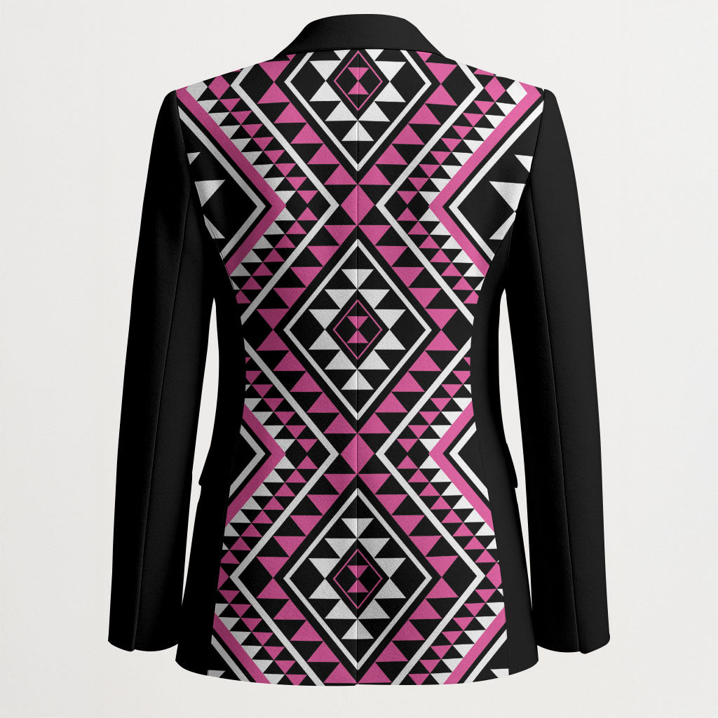 New Zealand Mawhero Taniko Motifs Blazer Maori Poi Dance Costume Inspired