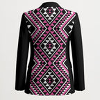 New Zealand Mawhero Taniko Motifs Blazer Maori Poi Dance Costume Inspired